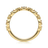 14K Yellow Gold Bujukan Diamond Stackable Ring - 0.13 ct