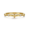 14K Yellow Gold Bujukan Diamond Stackable Ring - 0.02 ct