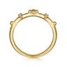 14K Yellow Gold Bujukan Diamond Stackable Ring - 0.02 ct