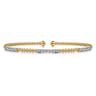14K Yellow Gold Bujukan Diamond Stations Bangle - 0.45 ct