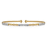 14K Yellow Gold Bujukan Diamond Stations Bangle - 0.45 ct