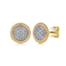 14K Yellow Gold Bujukan Diamond Stud Earrings - 0.5 ct