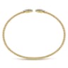 14K Yellow Gold Bujukan Diamond Teardrops Bangle - 0.3 ct