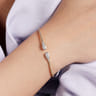 14K Yellow Gold Bujukan Diamond Teardrops Bangle - 0.3 ct