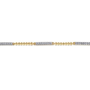 14K Yellow Gold Bujukan Diamond Tennis Bracelet