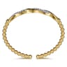 14K Yellow Gold Bujukan Diamond Twist Split Bangle Bracelet