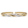 14K Yellow Gold Bujukan Diamond Twist Split Bangle Bracelet - 0.5 ct
