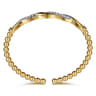 14K Yellow Gold Bujukan Diamond Twist Split Bangle Bracelet - 0.5 ct