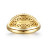 14K Yellow Gold Bujukan Diamond and Lapis Evil Eye Signet Ring - 0.01 ct