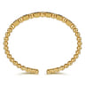 14K Yellow Gold Bujukan Diamond and Rectangle Sapphire Split Bangle Bracelet - 0.5 ct