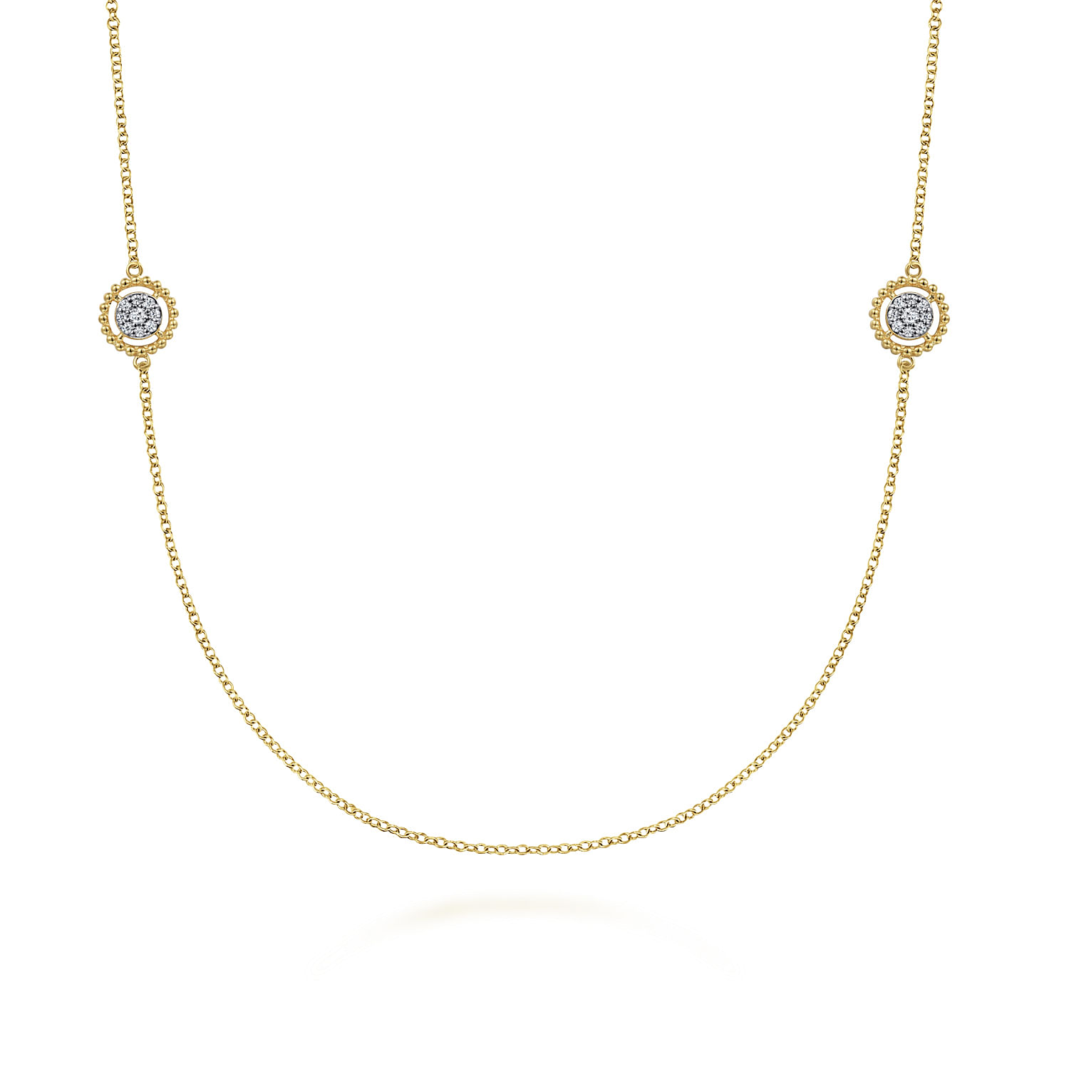 14k gold diamond on sale station necklace