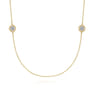 14K Yellow Gold Bujukan Double Sided Diamond Station Necklace - 0.6 ct