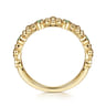 14K Yellow Gold Bujukan Emerald Stackable Ring