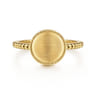 14K Yellow Gold Bujukan Engravable Signet Ring