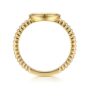 14K Yellow Gold Bujukan Engravable Signet Ring