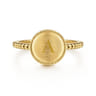 14K Yellow Gold Bujukan Engravable Signet Ring