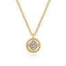 14K Yellow Gold Bujukan Floating Diamond Pendant Necklace - 0.05 ct