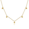 14K Yellow Gold Bujukan Flower Drop Station Necklace