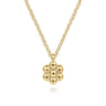 14K Yellow Gold Bujukan Flower Pendant Necklace