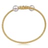 14K Yellow Gold Bujukan Fresh Water Pearl Bangle