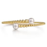 14K Yellow Gold Bujukan Fresh Water Pearl Bangle