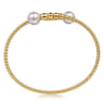 14K Yellow Gold Bujukan Fresh Water Pearl Bangle