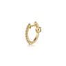 14K Yellow Gold Bujukan Garnet 15mm Huggie Earrings