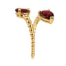 14K Yellow Gold Bujukan Garnet Bypass Ladies Ring