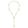 14K Yellow Gold Bujukan Hollow Tube Y-Knot Necklace