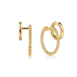 14K Yellow Gold Bujukan Hoop and Ear Cuffs