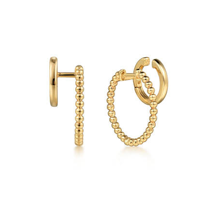 14K Yellow Gold Bujukan Hoop and Ear Cuffs