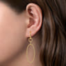 14K Yellow Gold Bujukan Huggie Drop Earrings