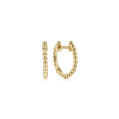 14K Yellow Gold Bujukan Huggie Earrings