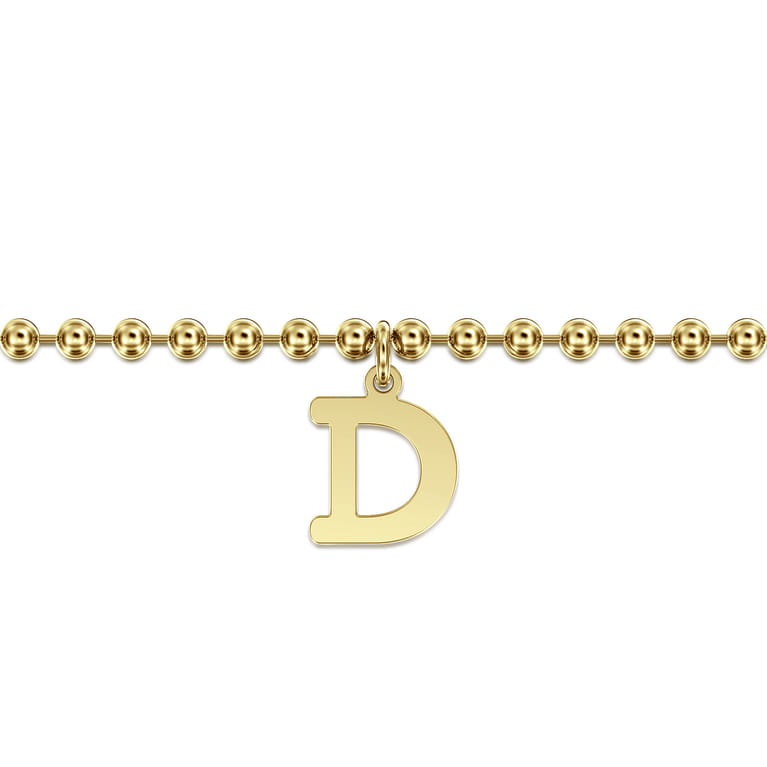 14K Yellow Gold Bujukan Initial D Bracelet - Shot 2