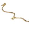 14K Yellow Gold Bujukan Initial E Bracelet