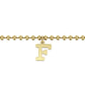 14K Yellow Gold Bujukan Initial F Bracelet