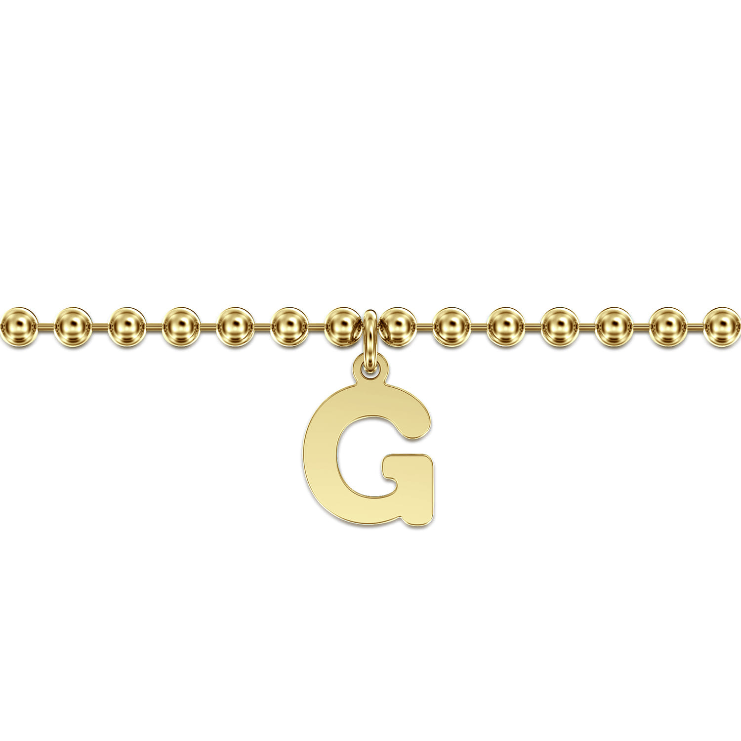 14K Yellow Gold Bujukan Initial G Bracelet - Shot 2