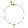 14K Yellow Gold Bujukan Initial H Bracelet