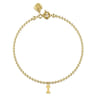 14K Yellow Gold Bujukan Initial I Bracelet