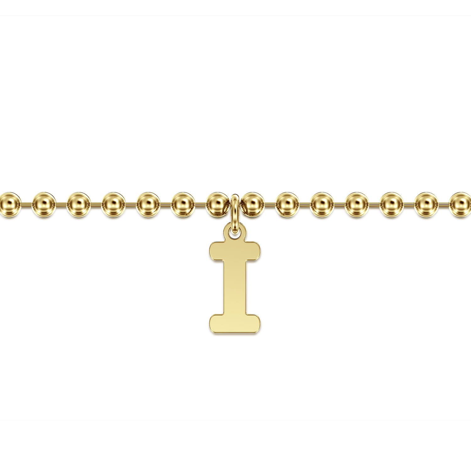 14K Yellow Gold Bujukan Initial I Bracelet - Shot 2
