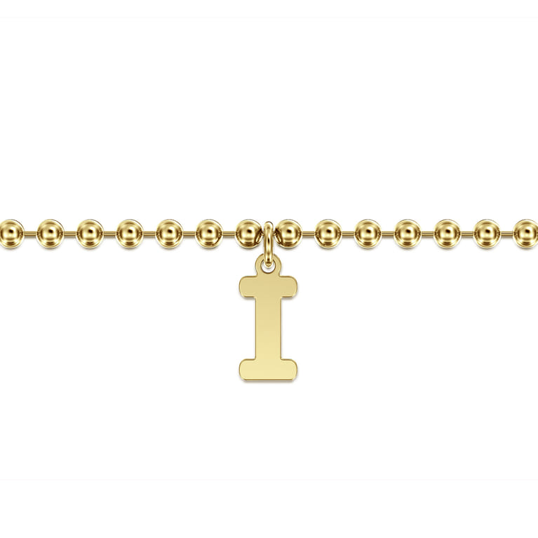 14K Yellow Gold Bujukan Initial I Bracelet - Shot 2