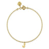 14K Yellow Gold Bujukan Initial J Bracelet