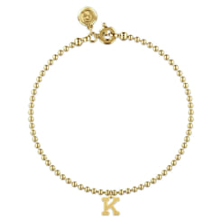 14K Yellow Gold Bujukan Initial K Bracelet
