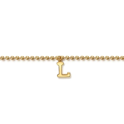 14K Yellow Gold Bujukan Initial L Bracelet
