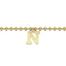 14K Yellow Gold Bujukan Initial N Bracelet
