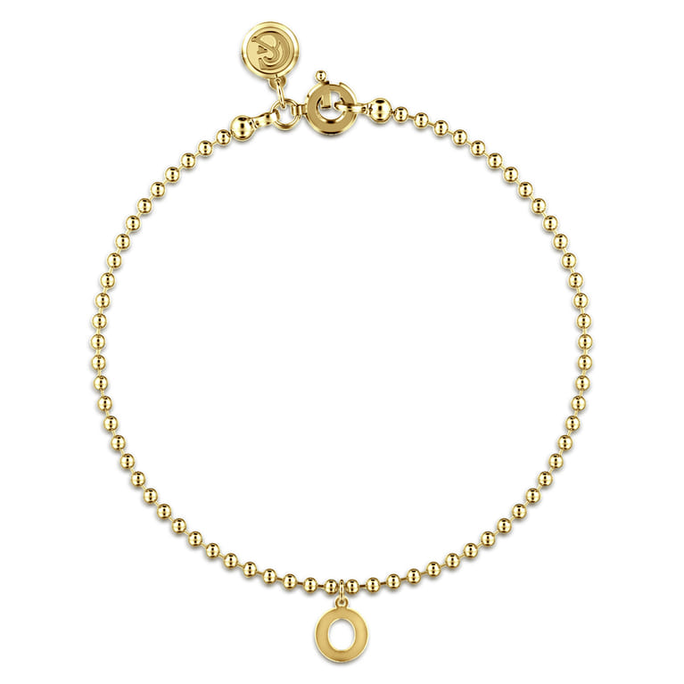 14K Yellow Gold Bujukan Initial O Bracelet - Shot 1