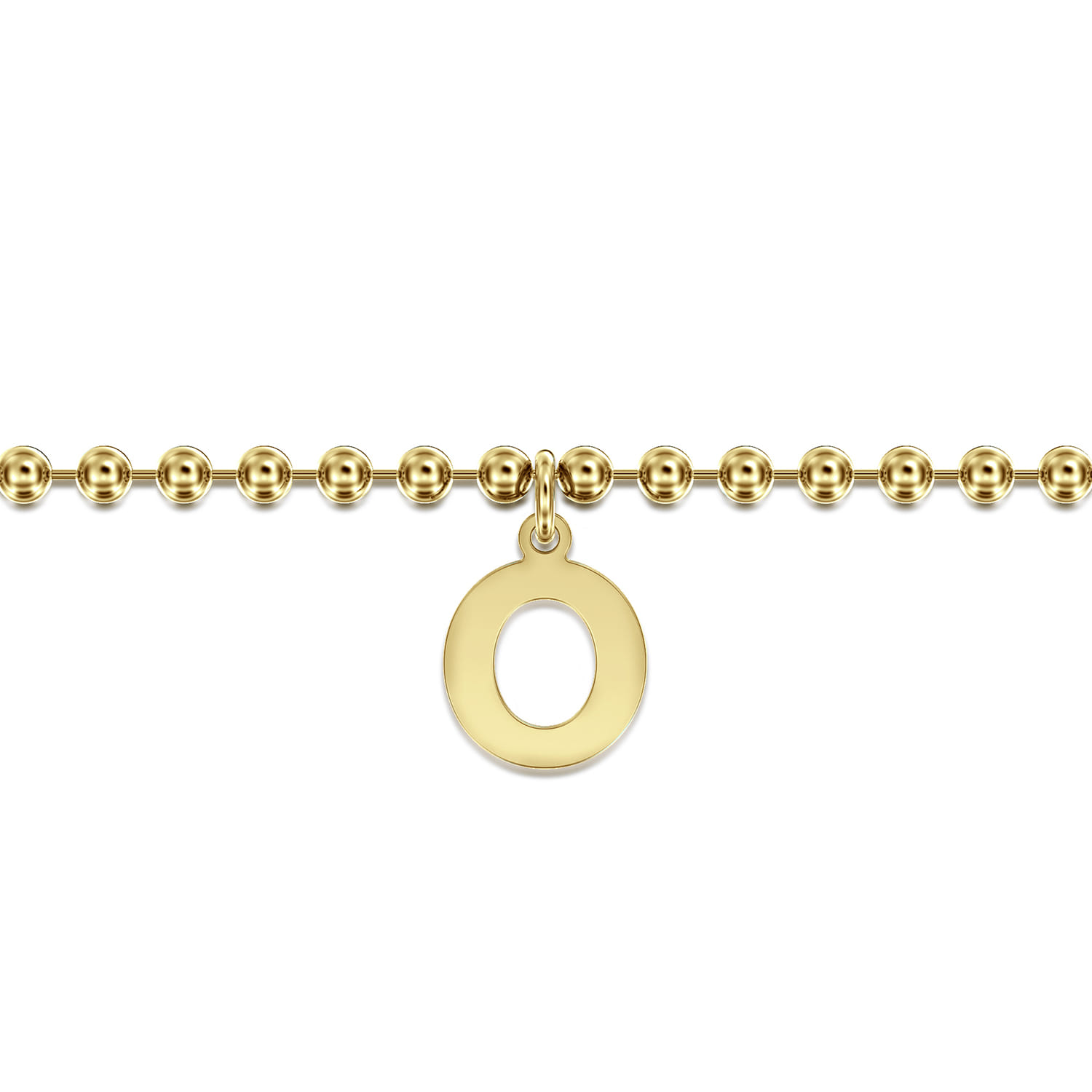 14K Yellow Gold Bujukan Initial O Bracelet - Shot 2