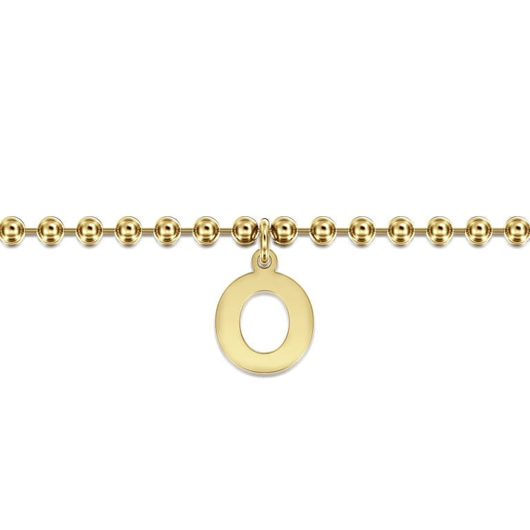 14K Yellow Gold Bujukan Initial O Bracelet - Shot 2