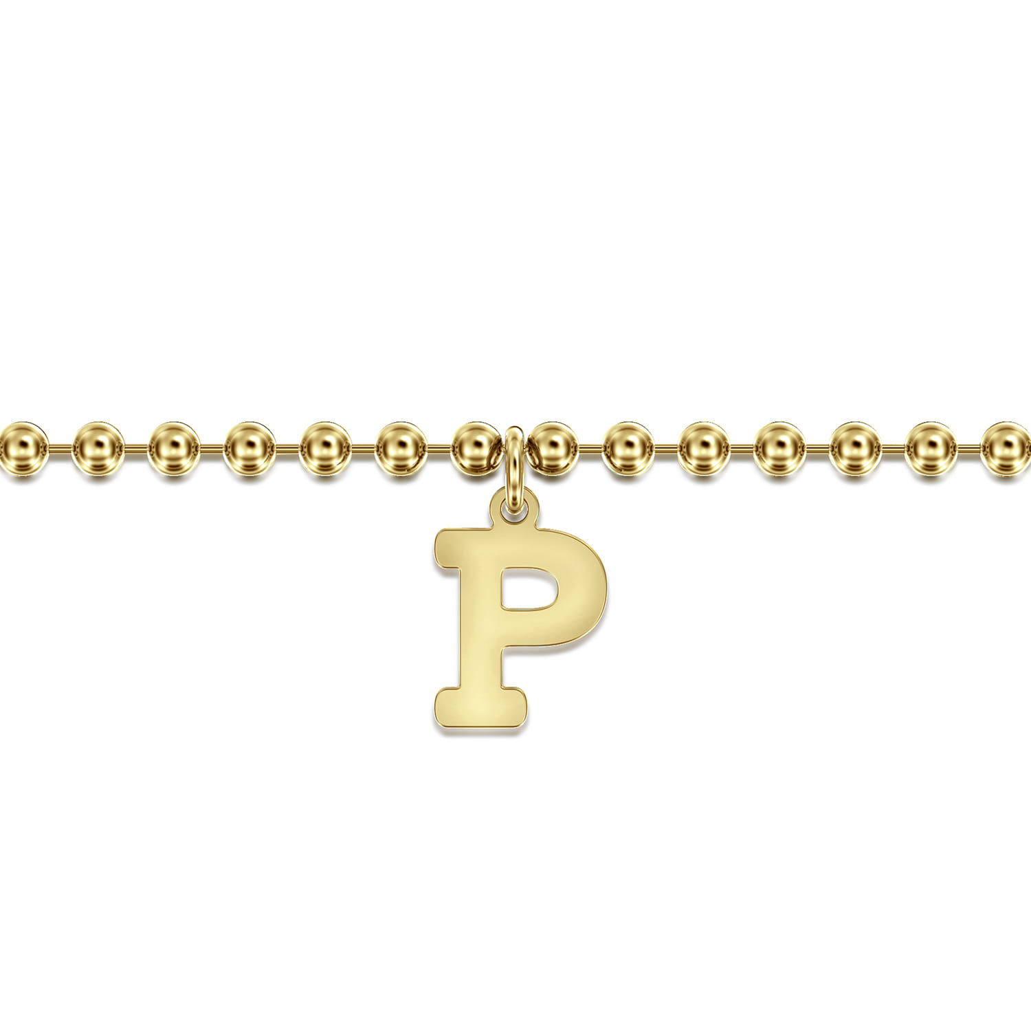 14K Yellow Gold Bujukan Initial P Bracelet - Shot 2