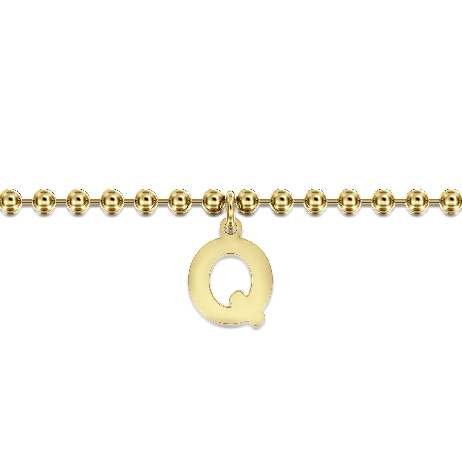14K Yellow Gold Bujukan Initial Q Bracelet - Shot 2